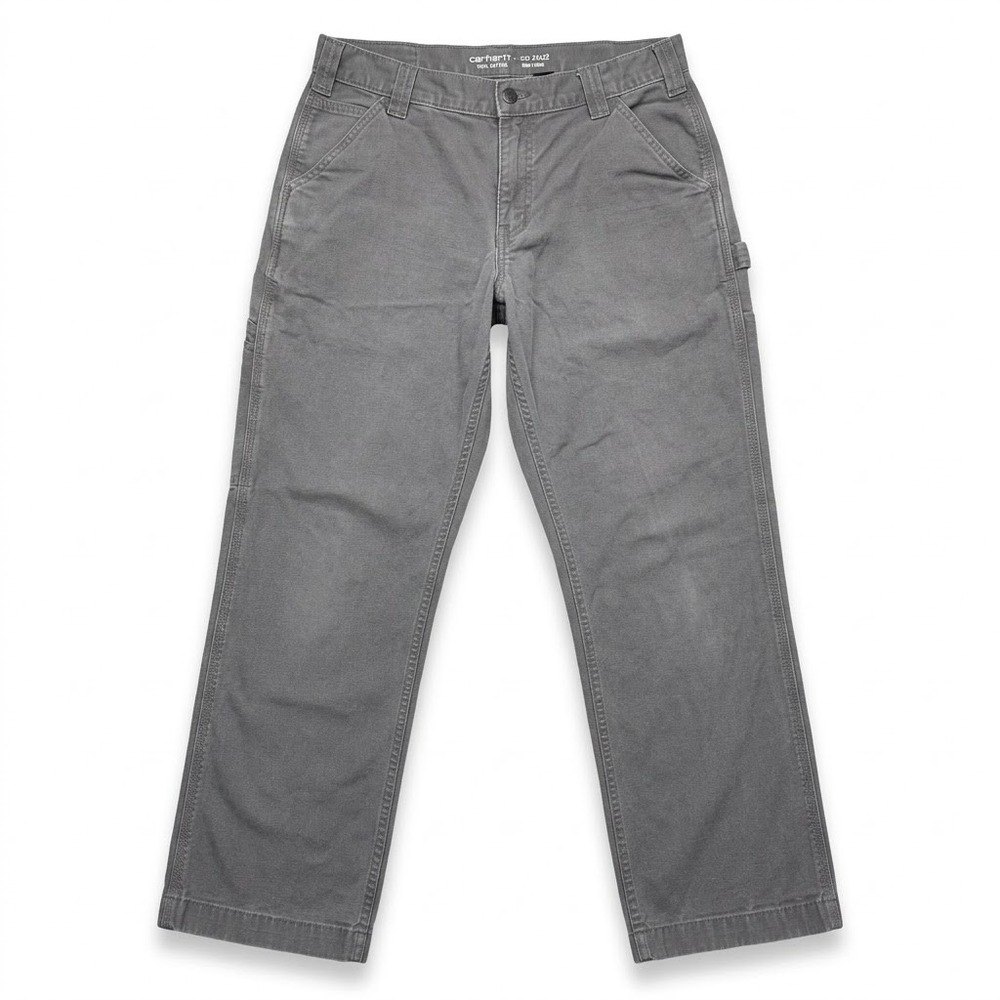 Carhartt Rugged Flex Relaxed Fit Gray Canvas Work Pants 32x30 102291 039 Mens